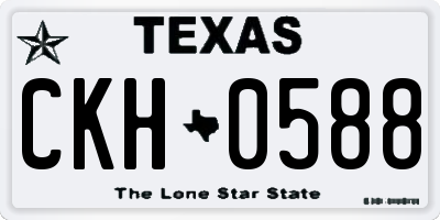 TX license plate CKH0588