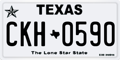 TX license plate CKH0590