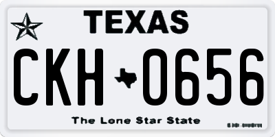 TX license plate CKH0656