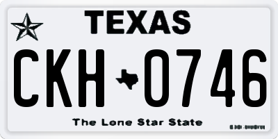 TX license plate CKH0746