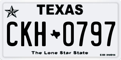 TX license plate CKH0797
