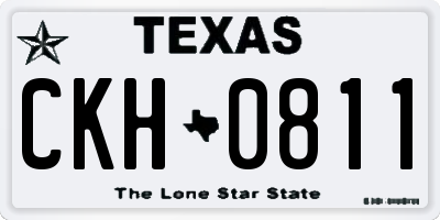 TX license plate CKH0811