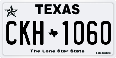 TX license plate CKH1060