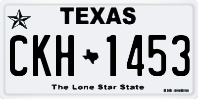 TX license plate CKH1453