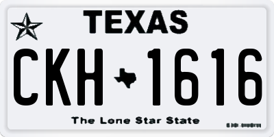 TX license plate CKH1616
