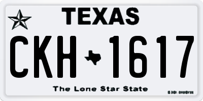 TX license plate CKH1617