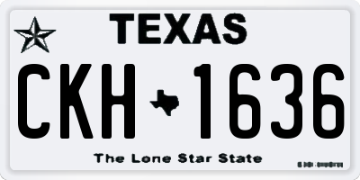 TX license plate CKH1636