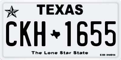 TX license plate CKH1655