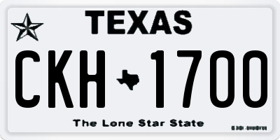 TX license plate CKH1700
