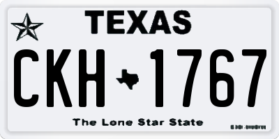 TX license plate CKH1767