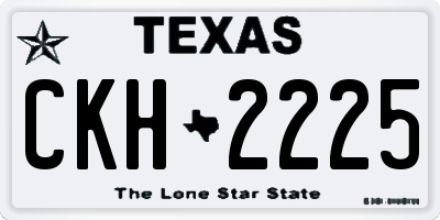 TX license plate CKH2225