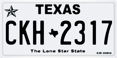TX license plate CKH2317