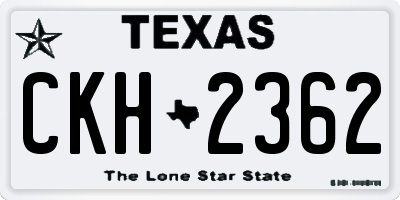 TX license plate CKH2362