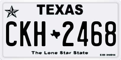 TX license plate CKH2468