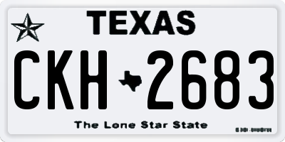 TX license plate CKH2683