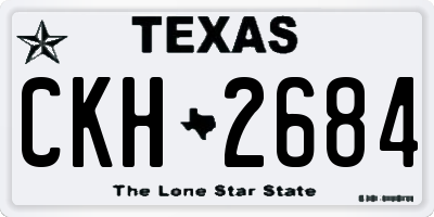 TX license plate CKH2684