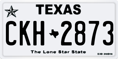 TX license plate CKH2873