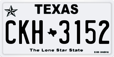 TX license plate CKH3152