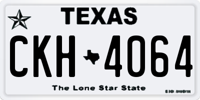 TX license plate CKH4064