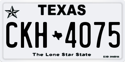 TX license plate CKH4075
