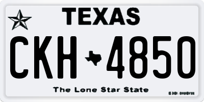 TX license plate CKH4850