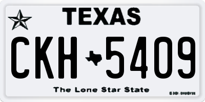 TX license plate CKH5409
