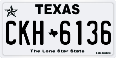 TX license plate CKH6136