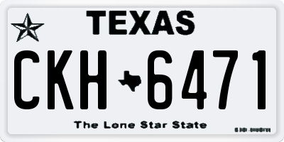 TX license plate CKH6471