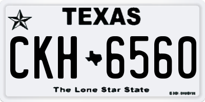 TX license plate CKH6560