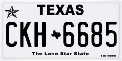 TX license plate CKH6685