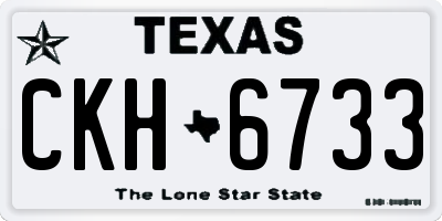 TX license plate CKH6733