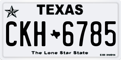 TX license plate CKH6785