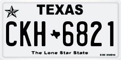 TX license plate CKH6821