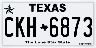 TX license plate CKH6873