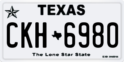 TX license plate CKH6980