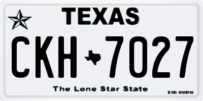 TX license plate CKH7027