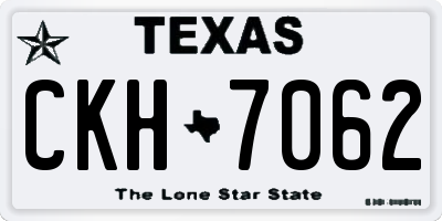 TX license plate CKH7062