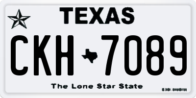 TX license plate CKH7089