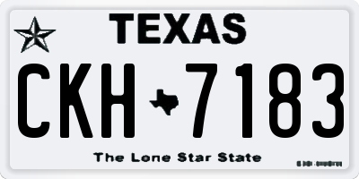 TX license plate CKH7183