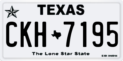 TX license plate CKH7195