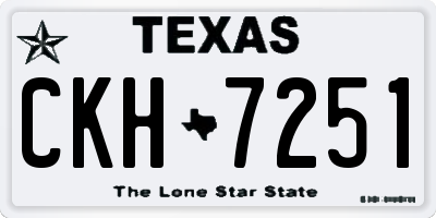 TX license plate CKH7251