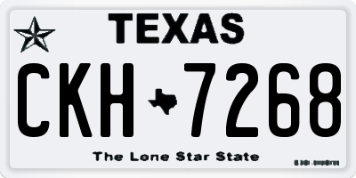TX license plate CKH7268