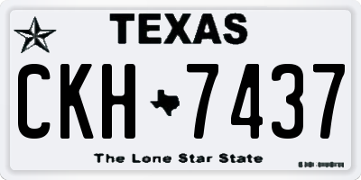 TX license plate CKH7437