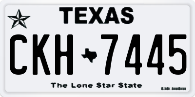 TX license plate CKH7445