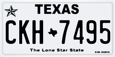 TX license plate CKH7495