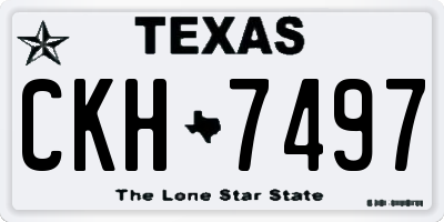 TX license plate CKH7497