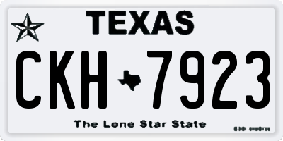 TX license plate CKH7923