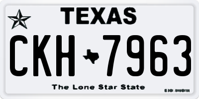 TX license plate CKH7963