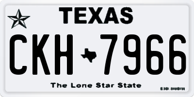 TX license plate CKH7966