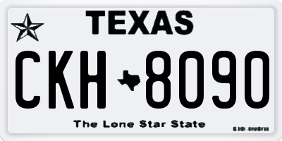 TX license plate CKH8090